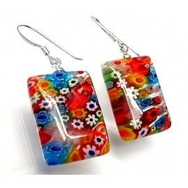 Pendientes de Plata con Cristal de Murano
